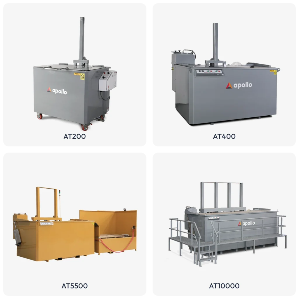 Apollo Engineering Agitating Hot Tanks Parts Washers Products